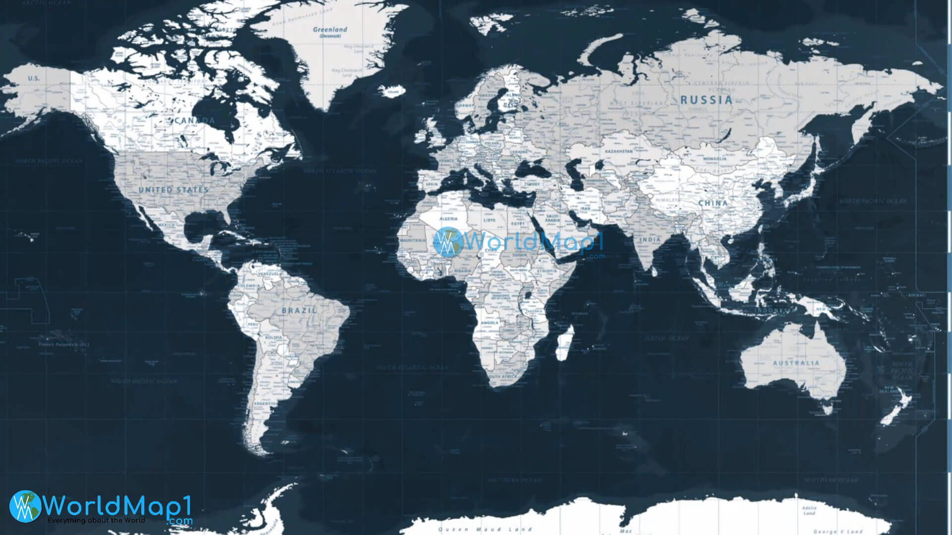 Carte diplomatique des pays du monde